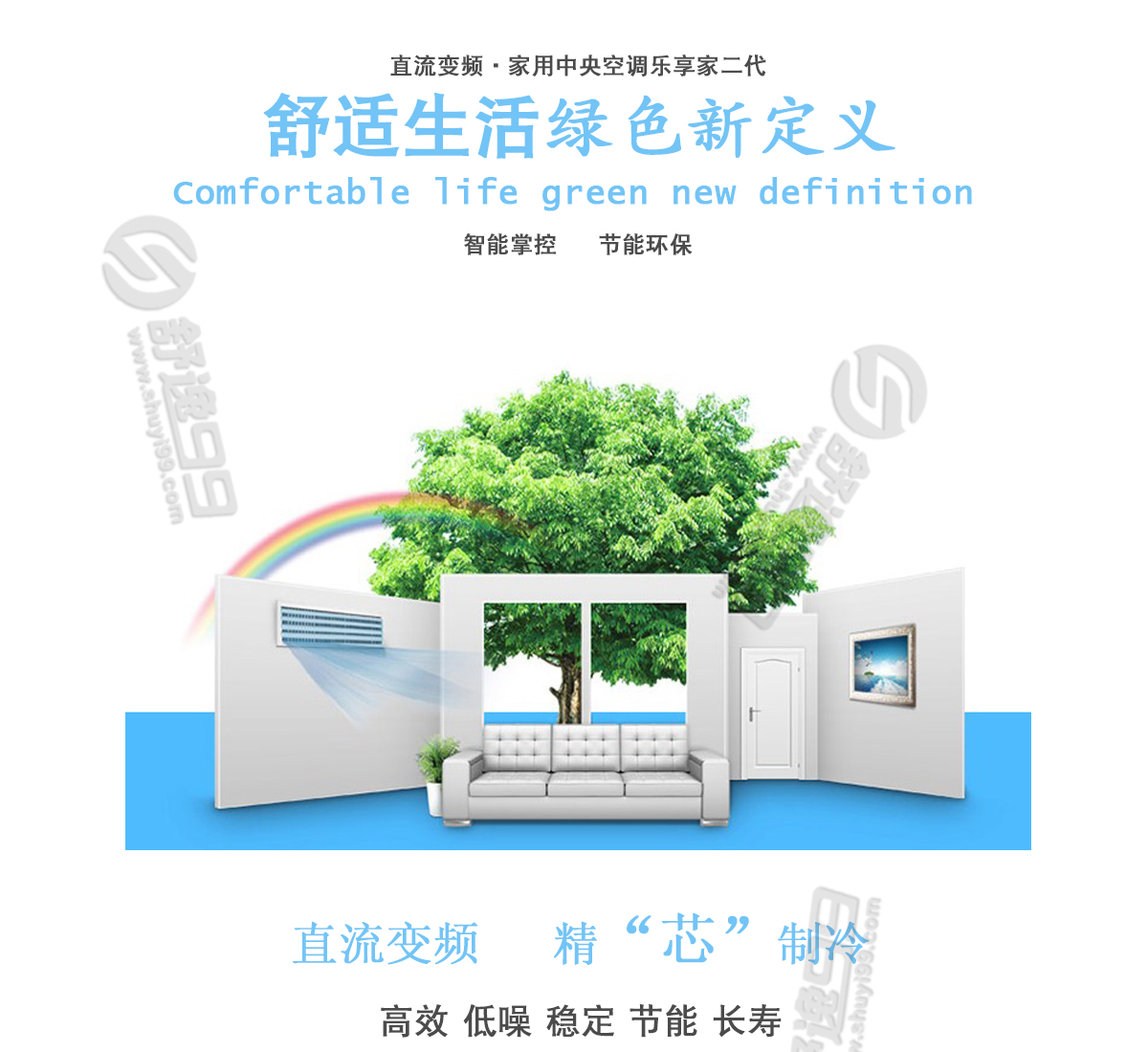 美的（Midea）一拖六變頻 多聯(lián)風(fēng)管機(jī)空調(diào) 7匹
