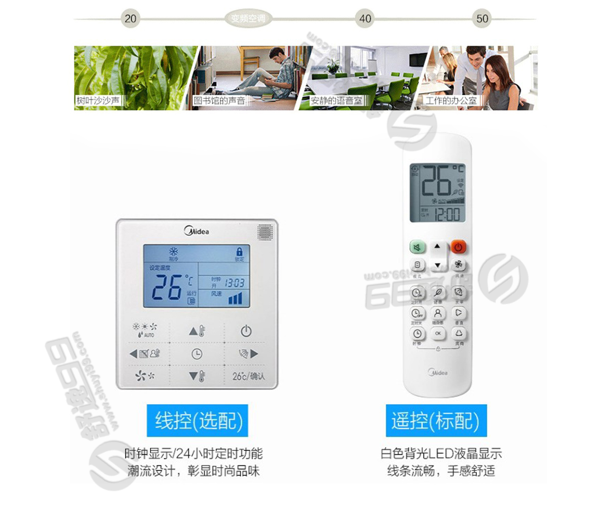 美的（Midea）一拖六變頻 多聯(lián)風(fēng)管機(jī)空調(diào) 7匹