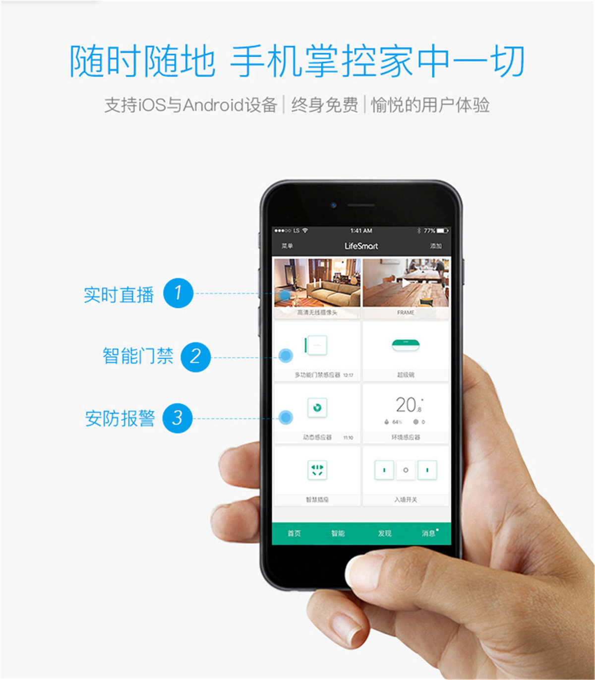 LifeSmart智能家居控制系統(tǒng) 家庭監(jiān)控防盜手機(jī)遙控開關(guān)