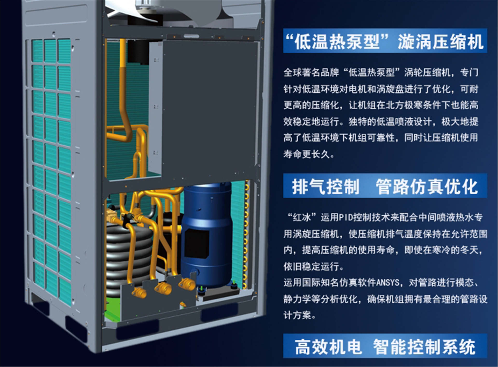 格力(Gree)空氣能熱水器紅冰KFRS-30ZRe/NaB2S直熱循環(huán)大型商用熱水機(jī)組